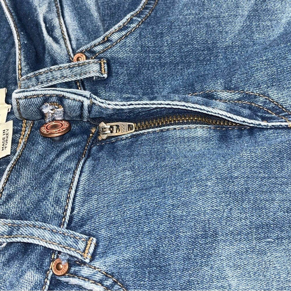 NOISY MAY Lucy NW Slim distressed denim jeans women’s size 28 mid rise blue - Picture 12 of 13